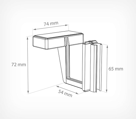 Держатель для рамок магнитный MAG-FLEX-PF, схема, габариты