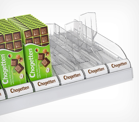 Лоток для выкладки плиточного шоколада CHOCO-TRAY, применение