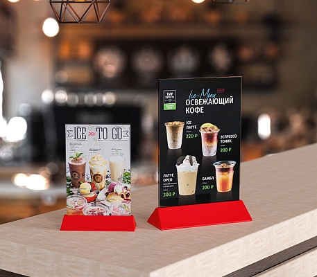 Подставка под меню с акриловым карманом COLOR MENU HOLDER