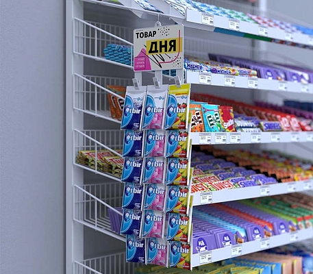Топпер для подвесной пластиковой ленты CLIP STRIP-W-08, 100х145 мм STRIP TOP-L, применение