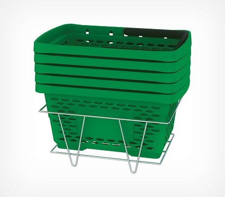 Накопитель для корзин стационарный BASKET STAND, применение