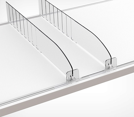 Пластиковый обламывающийся разделитель высотой 60 мм c передним ограничителем 30 мм DIV60-BT30