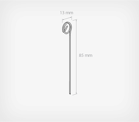 Держатель ценника с металлической иглой   STICK-ML, схема, габариты