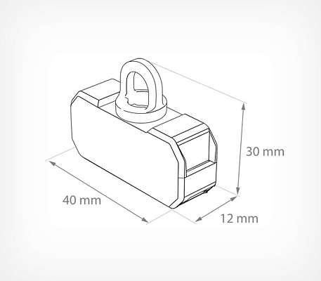 Петля для подвешивания с магнитным основанием MAGNET-LOOP-S, схема, габариты